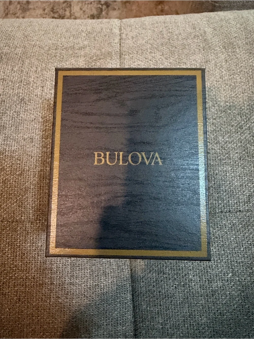 Bulova Rose Gold Case Blue Dial Chronograph with Black Strap